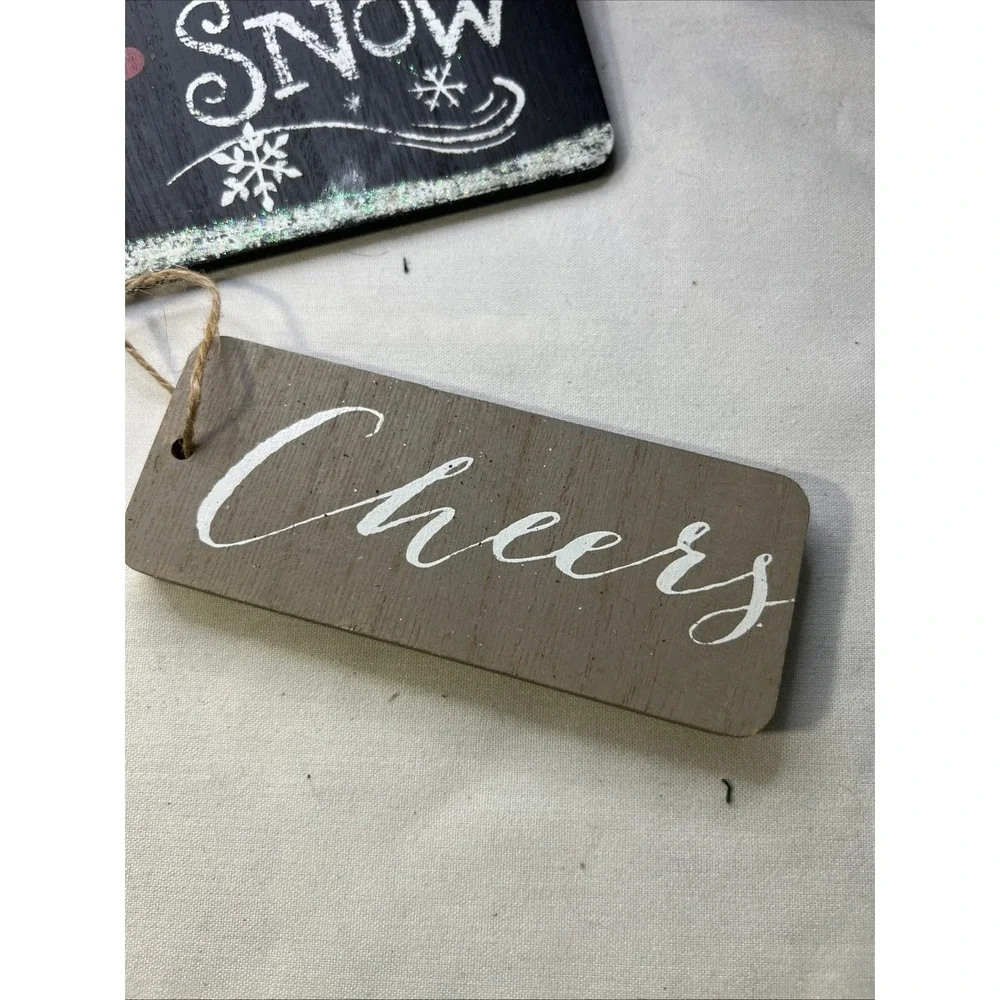 Christmas Dec Bundle Ornaments Snow Man County Plates‎ Tree Red Snow Man Sign